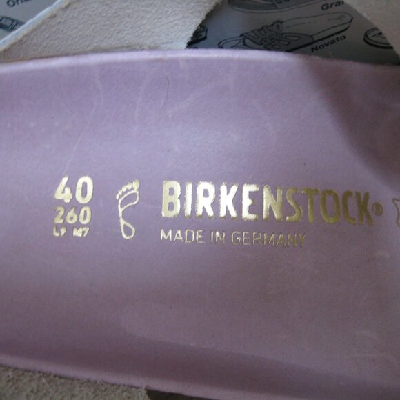 RARE Birkenstock LUX GIZEH Ombre Pearl Leather 40 R US W 9 M 7 *Wedding* - Picture 15 of 16